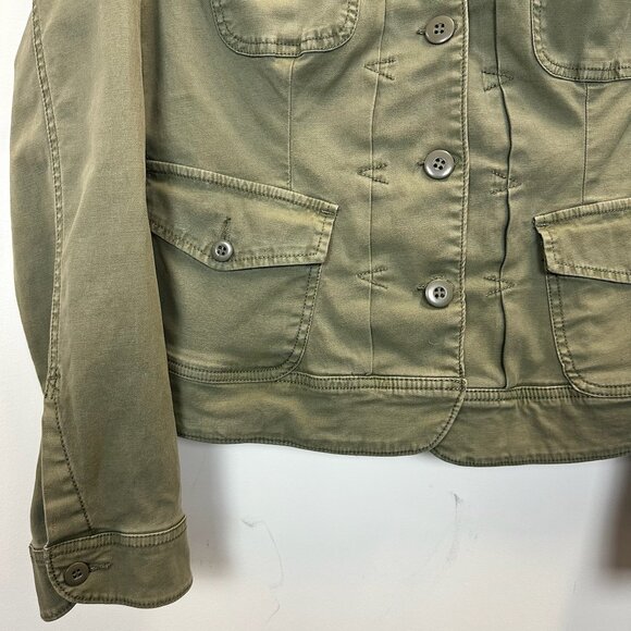 Lucky Brand Women's Military Utility Jacket Medium Olive Green - Picture 5 of 11